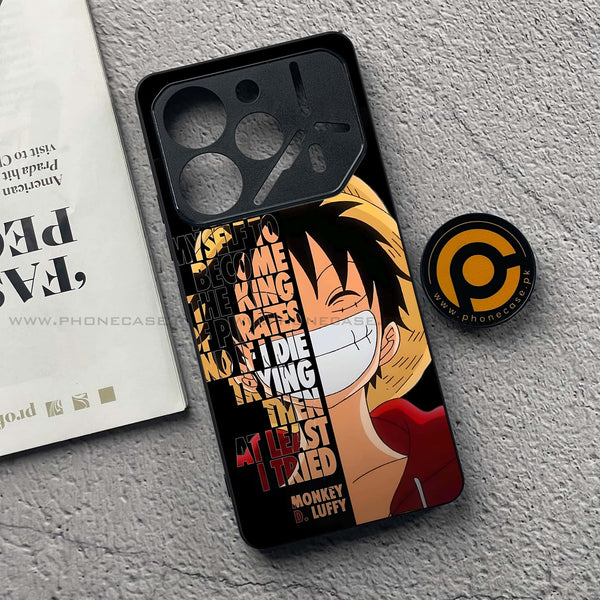 Tecno Pova 6 Pro - Anime - Premium Printed Glass soft Bumper Shock Proof Case
