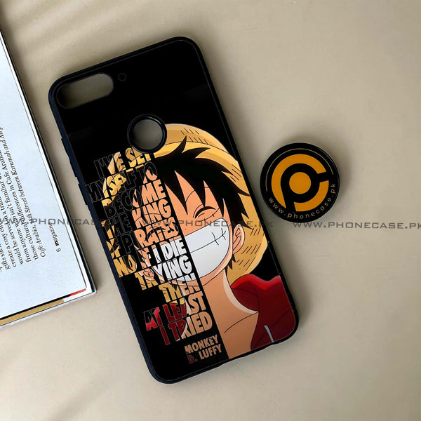 HUAWEI Y7 PRIME (2018) - Anime - Premium Printed Glass soft Bumper Shock Proof Case