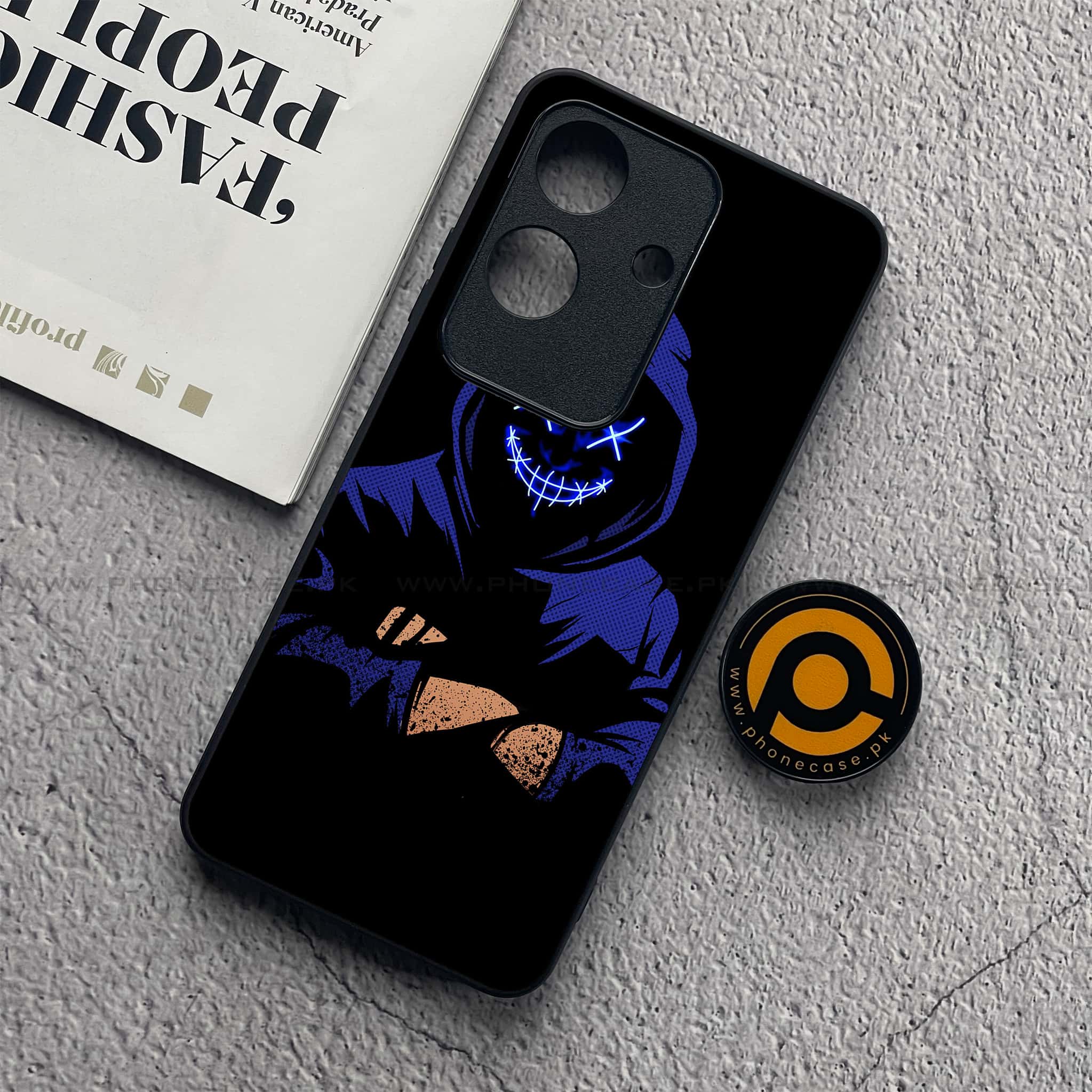 Realme Note 60x - Anonymous 2.0 Series - Premium Metal  Printed soft Bumper shock Proof Case