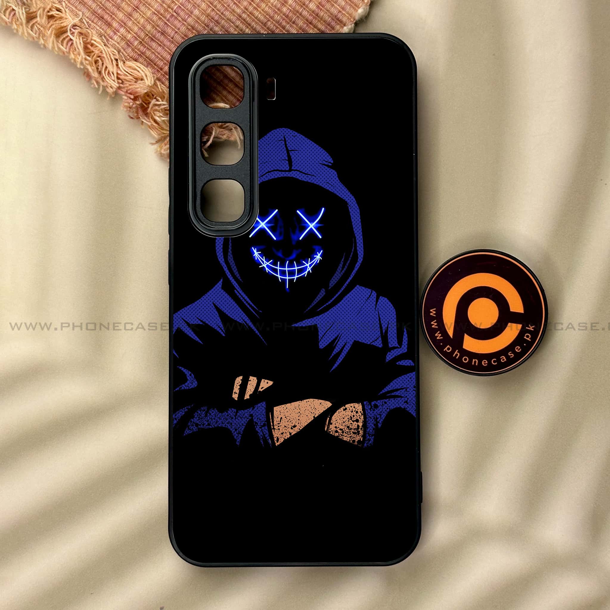 Infinix Hot 60 Pro - Anonymous 2.0 Series - Premium Metal Printed soft Bumper shock Proof Case