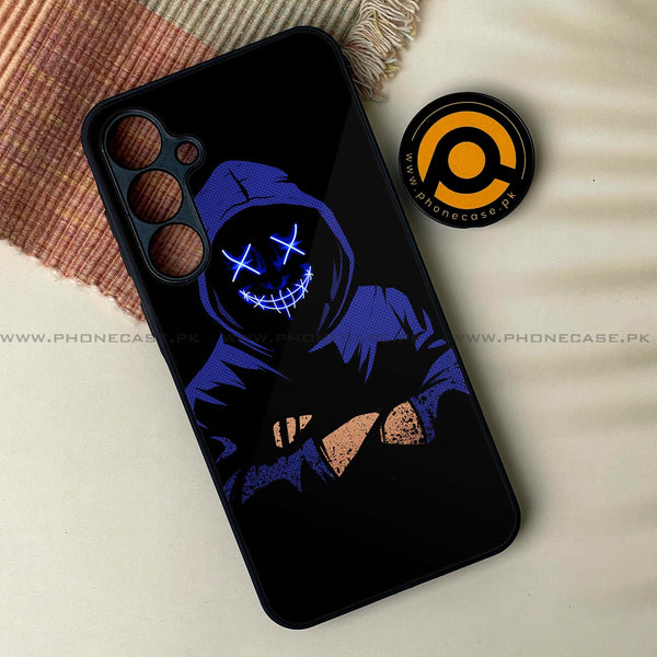 Samsung Galaxy A35 5G - Anonymous 2.0 Design 10  - Premium Metal Printed soft Bumper shock Proof Case CS-15144