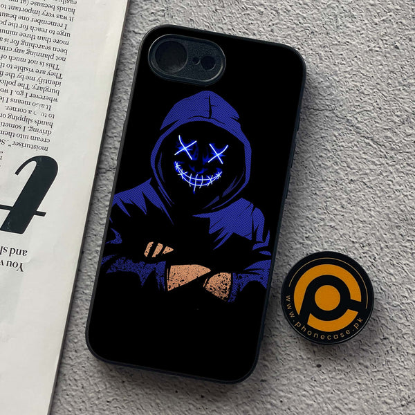 iPhone 16e - Anonymous 2.0 Design 10- Premium Metal  Printed soft Bumper shock Proof Case CS-44008