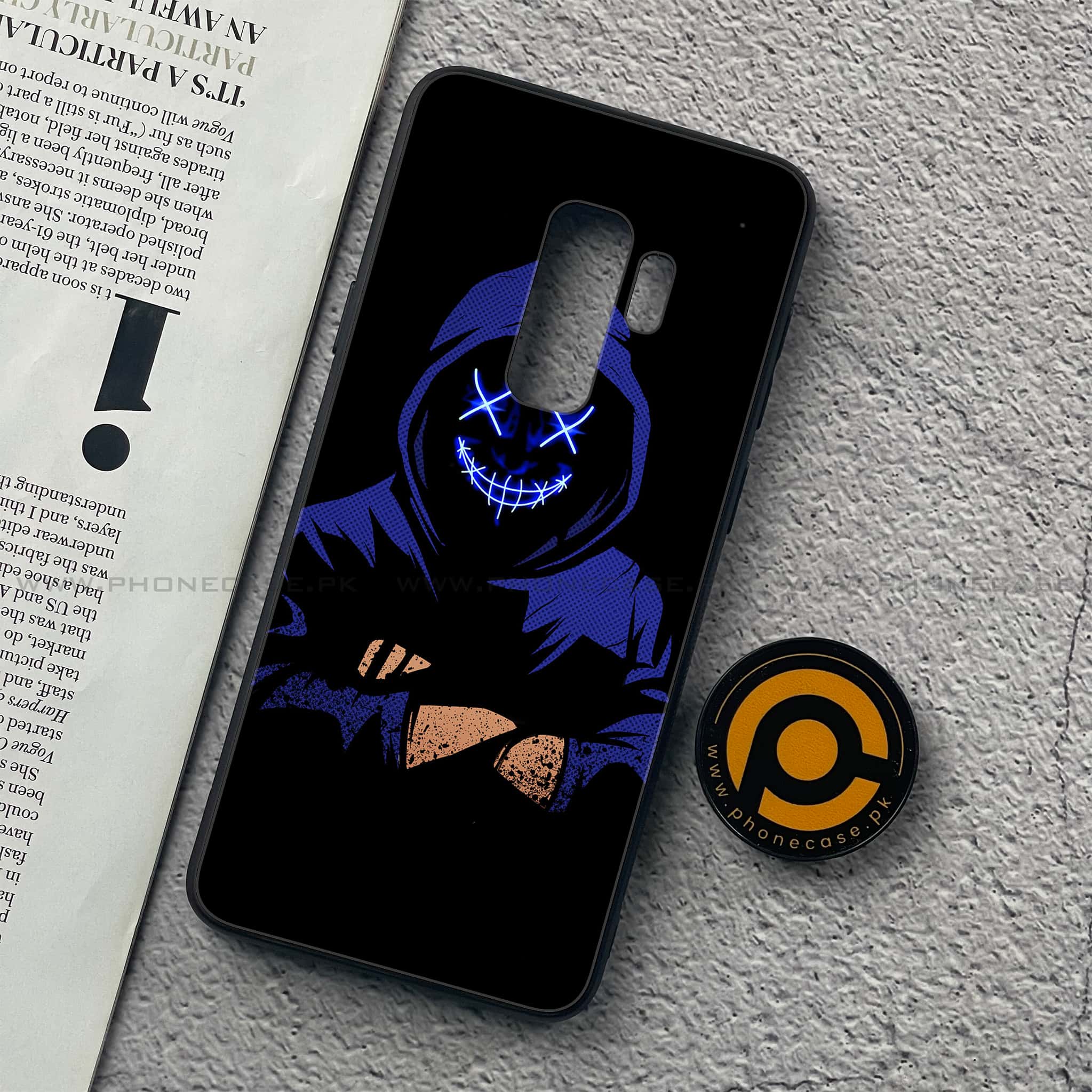 Samsung Galaxy S9 Plus - Anonymous 2.0 Series - Premium Printed Glass soft Bumper shock Proof Case