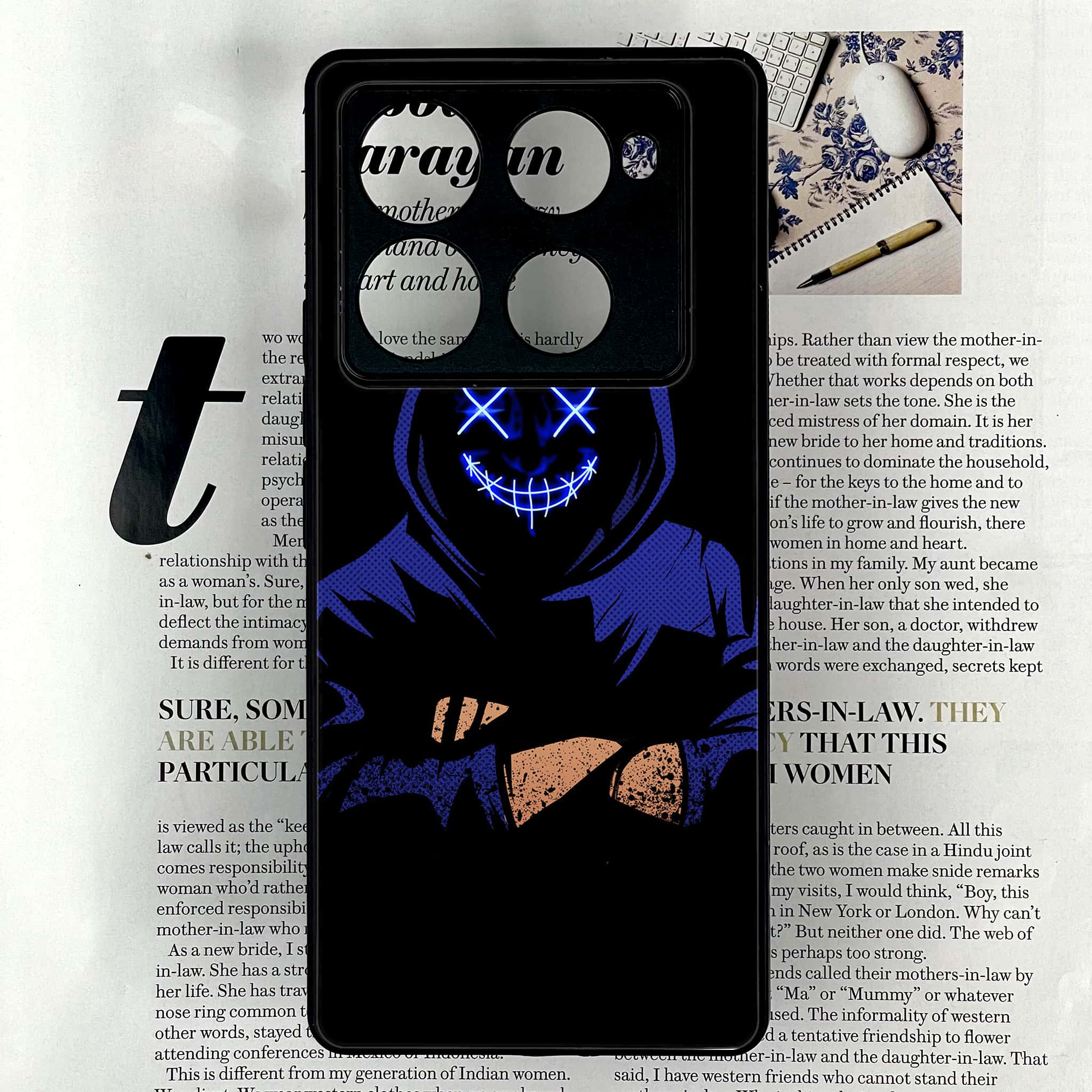 Infinix Note 40 Pro Plus -Anonymous 2.0 Series - Premium Metal Printed soft Bumper shock Proof Case