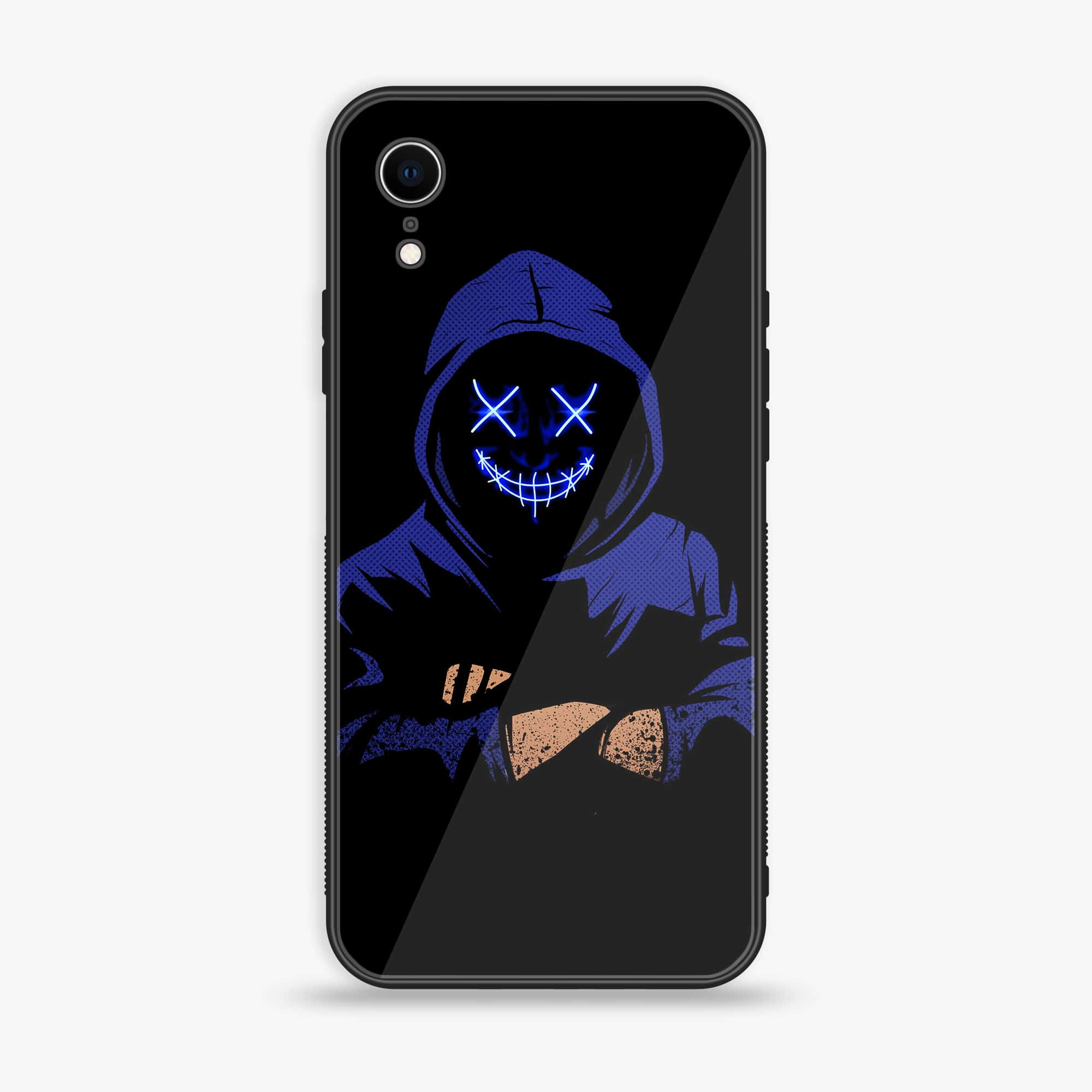 iPhone XR - Anonymous 2.0 Series - Premium Printed Glass soft Bumper shock Proof Case