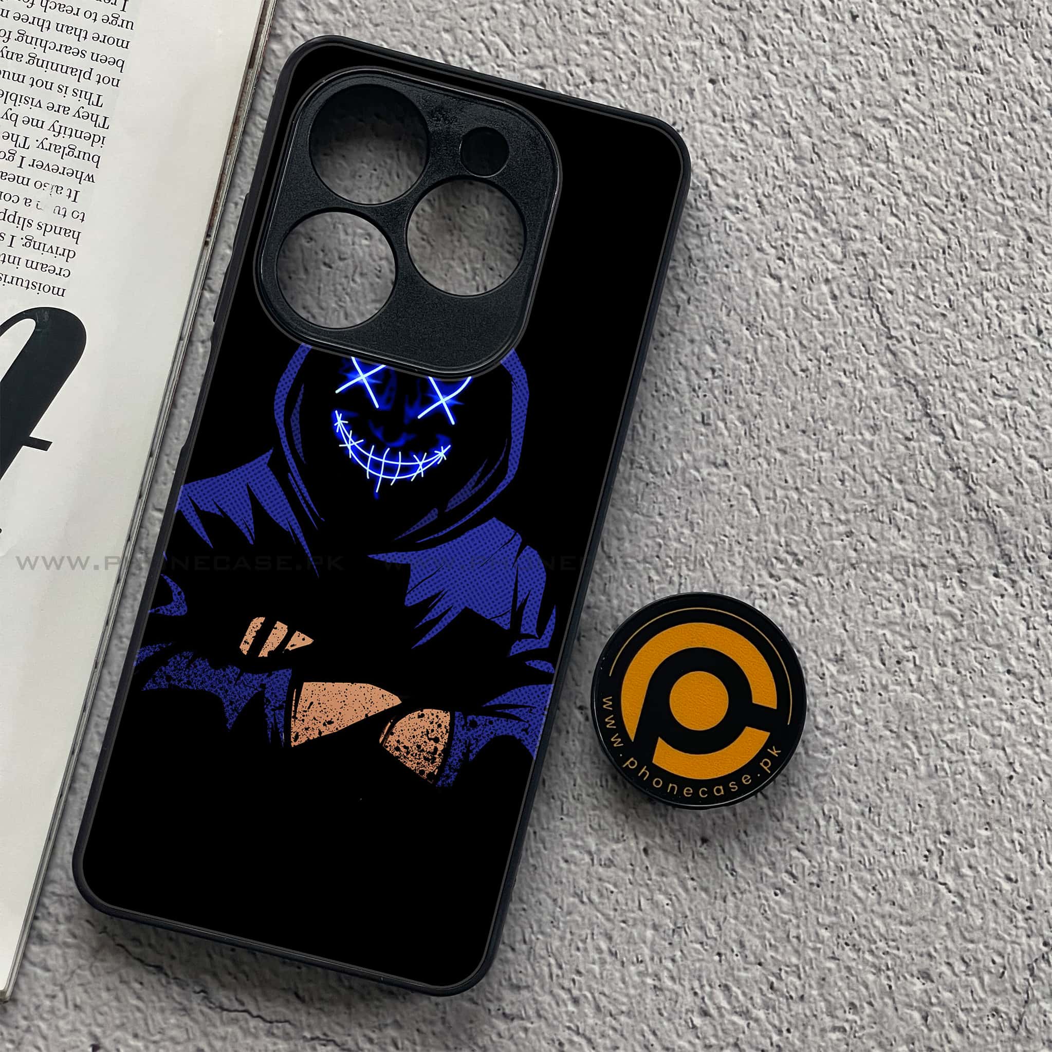 Infinix Smart 8 Pro - Anonymous 2.0 Series - Premium Metal Printed soft Bumper shock Proof Case