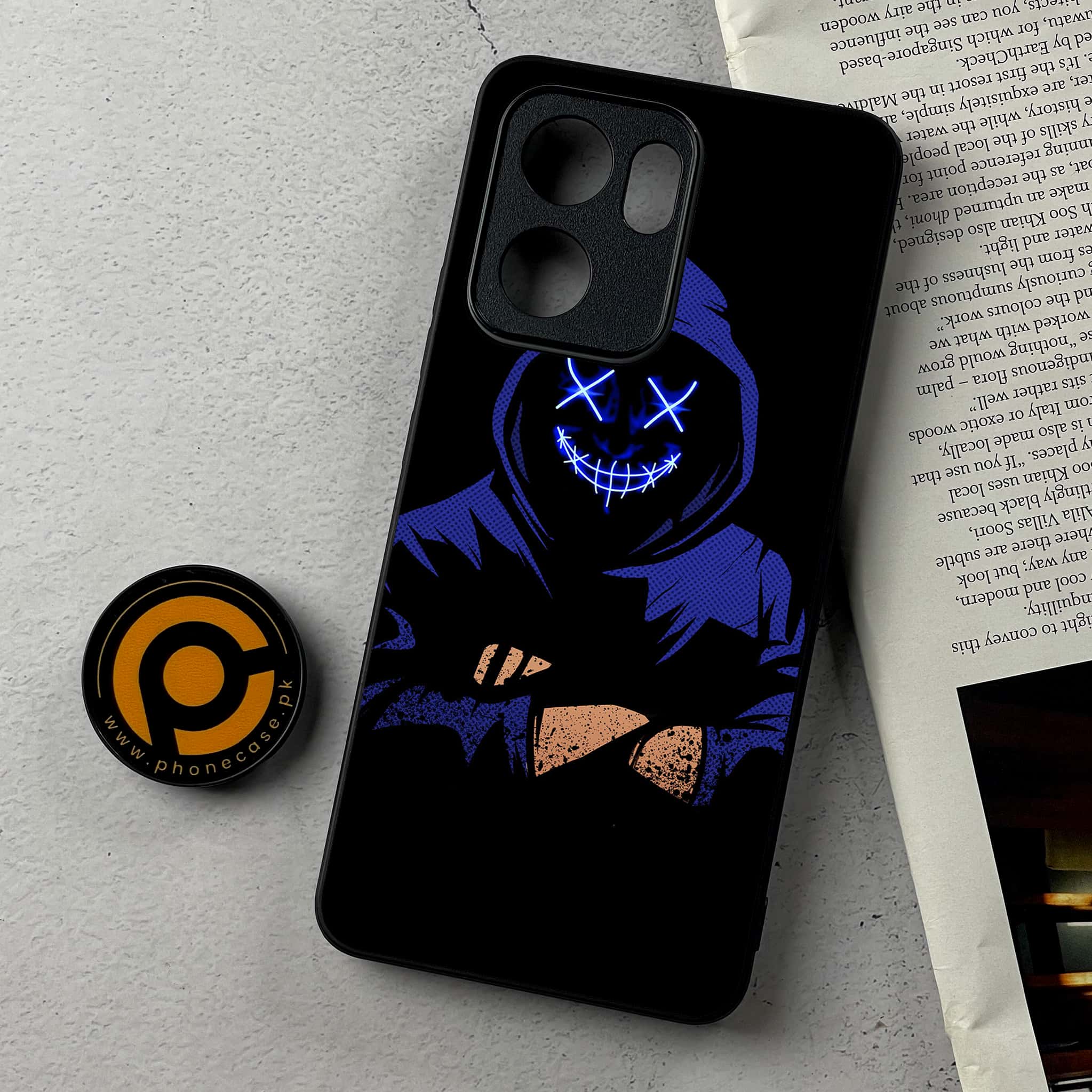 Oppo Reno 13F - Anonymous 2.0 Series - Premium Metal Printed Soft Bumper Shockproof Case