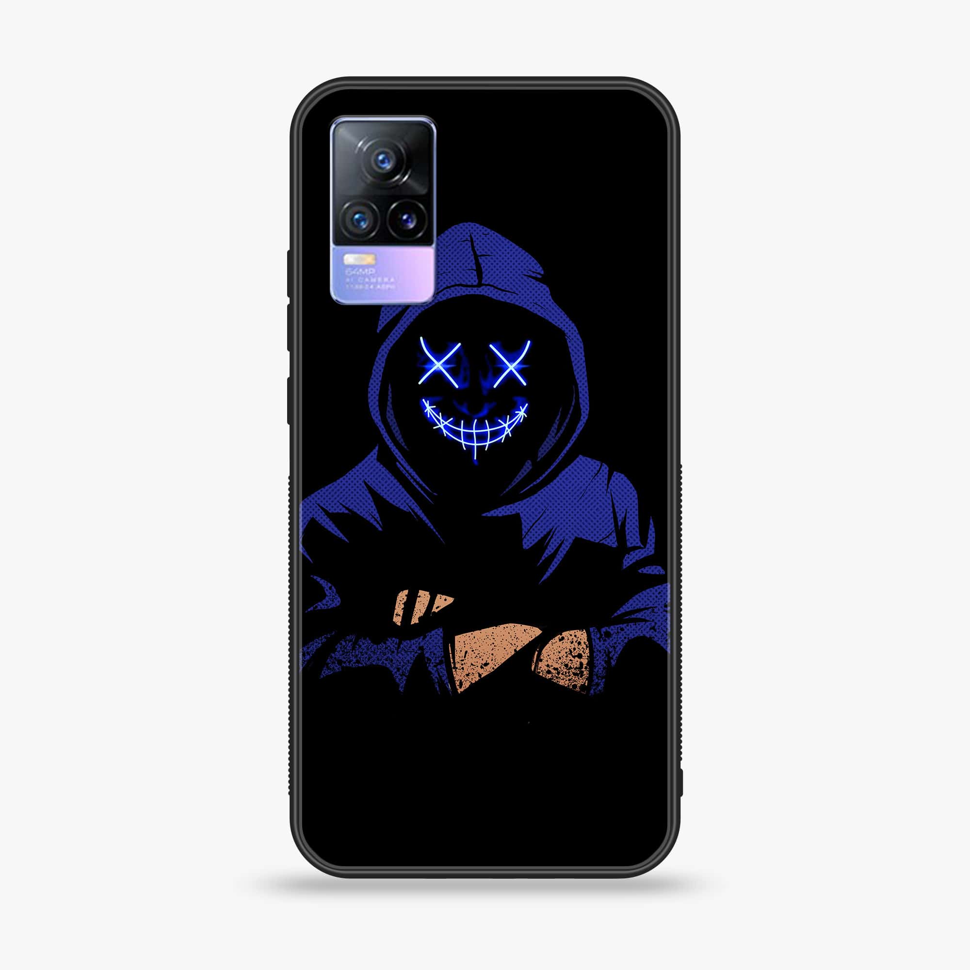 Vivo V21e - Anonymous 2.0 Series - Premium Printed Glass soft Bumper shock Proof Case
