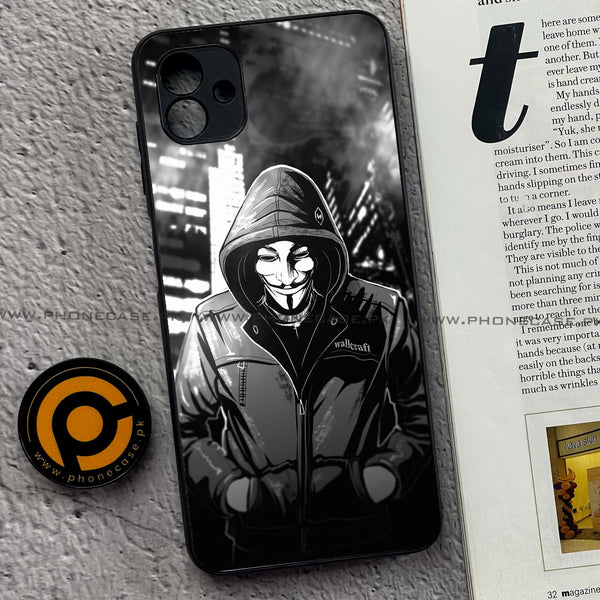 Samsung Galaxy A04 - Anonymous 2.0  Design 1 - Premium Printed Metal soft Bumper shock Proof Case CS-41074