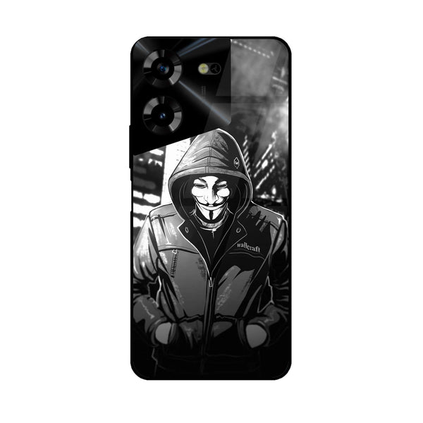 Tecno Pova 5 - Anonymous 2.0 Series - Premium Printed Glass soft Bumper shock Proof Case