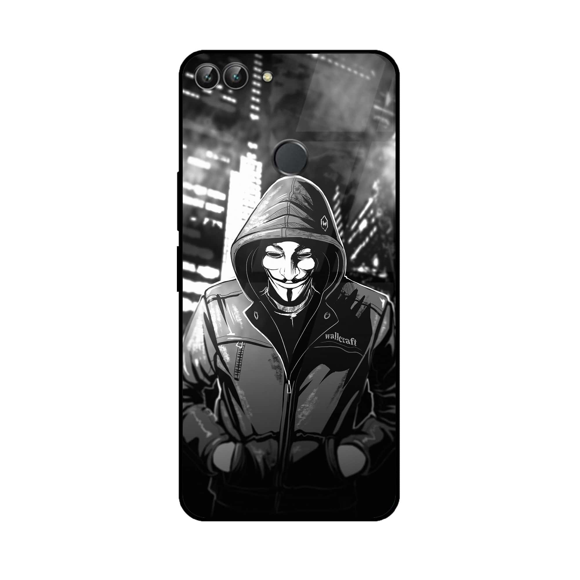 Huawei P Smart - Anonymous 2.0 Series - Premium Printed Glass soft Bumper shock Proof Case