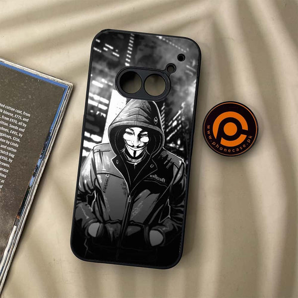 Nothing Phone (2a) - Anonymous 2.0 Series - Premium Metal Printed soft Bumper Shock Proof Case
