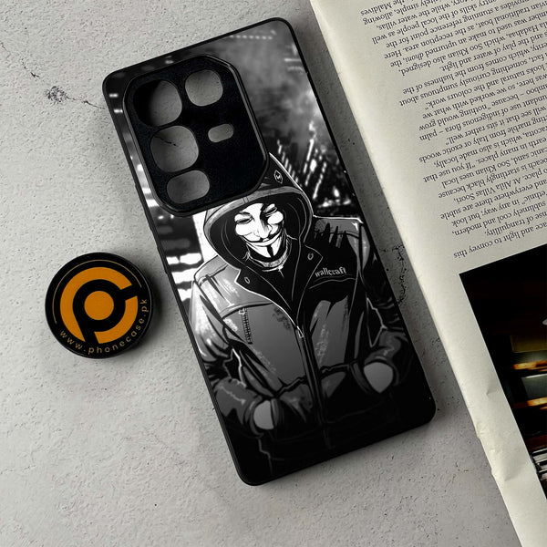 Infinix Note 50 Pro - Anonymous 2.0 Design 1 - Premium Metal Printed Soft Bumper Shockproof Case CS-41268