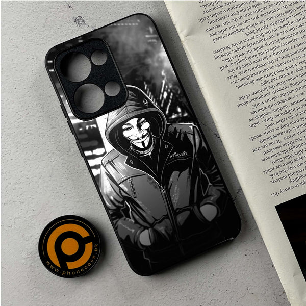 Oppo Reno 13 - Anonymous 2.0 Series - Premium Metal Printed Soft Bumper Shockproof Case