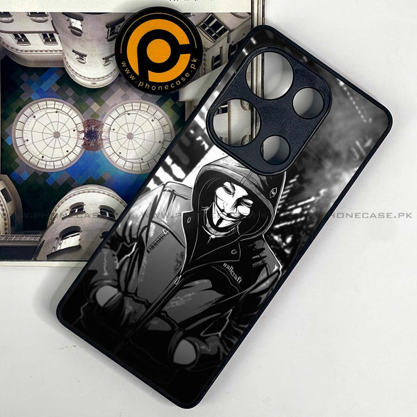 Redmi Note 13 Pro 4G - Anonymous 2.0 Series - Premium Metal Printed soft Bumper shock Proof Case