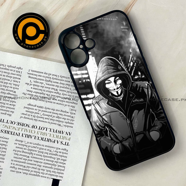 iPhone 16 Plus - Anonymous 2.0 Series - Premium Printed Glass soft Bumper shock Proof Case