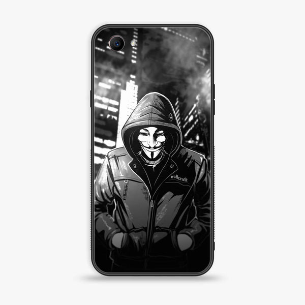 Oppo F7 Youth - Anonymous 2.0 Series - Premium Printed Glass soft Bumper shock Proof Case