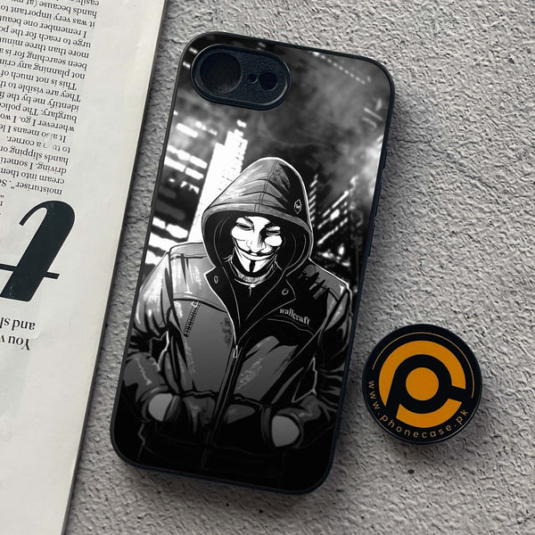 iPhone 16e - Anonymous 2.0 Series - Premium Metal  Printed soft Bumper shock Proof Case