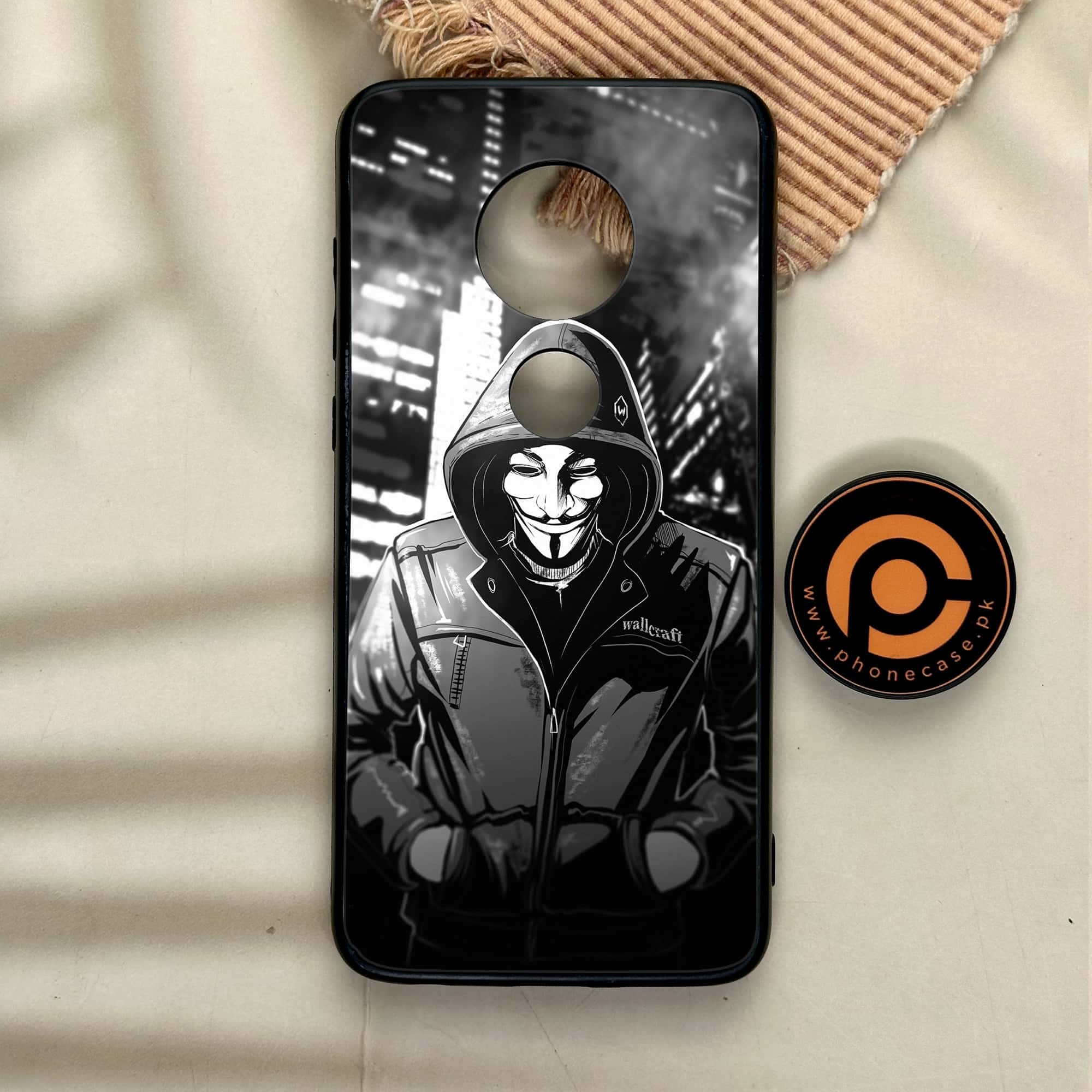 Moto G7 - Anonymous 2.0 Series - Premium Printed Glass soft Bumper shock Proof Case