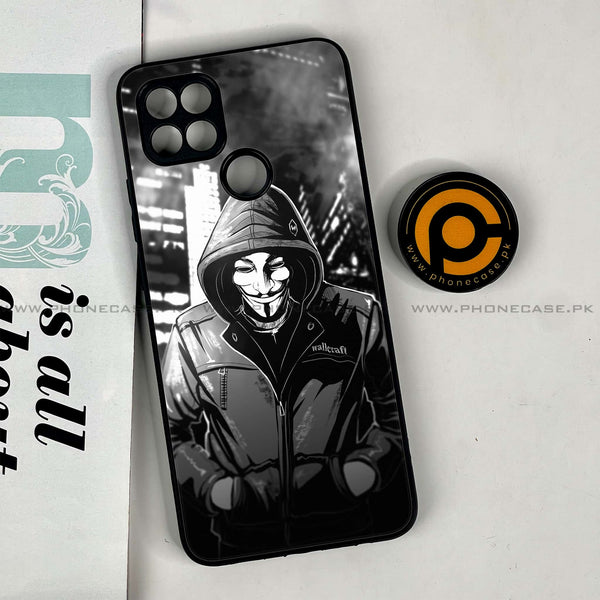 Oppo A15s - Anonymous 2.0 Series - Premium Printed Glass soft Bumper shock Proof Case