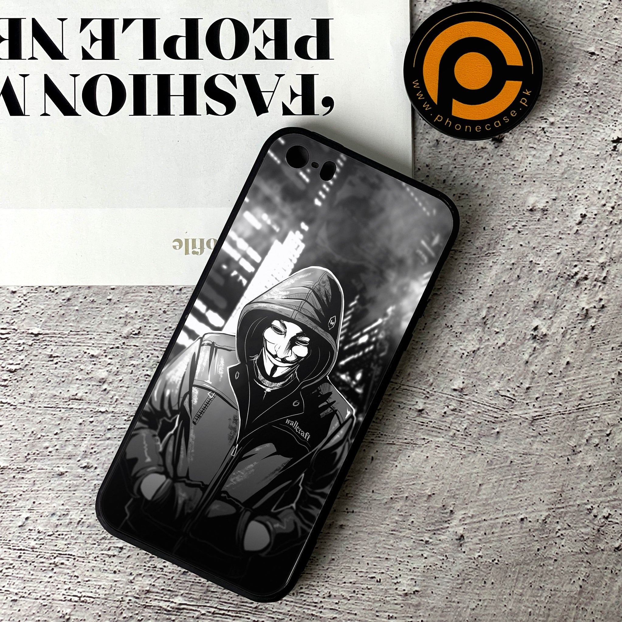 iPhone 5/5c/5s - Anonymous 2.0 Series - Premium Printed Glass soft Bumper shock Proof Case