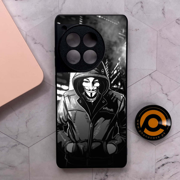 OnePlus 12R - Anonymous 2.0 Series - Premium Metal Printed soft Bumper shock Proof Case