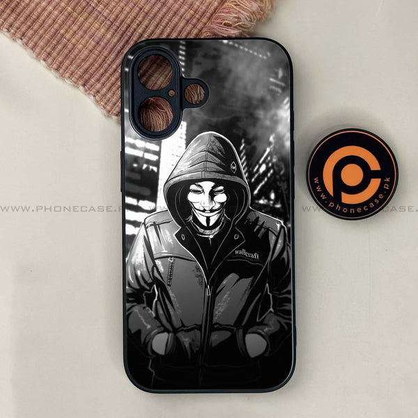 iPhone 17 - Anonymous 2.0 Series - Premium Printed Glass soft Bumper shock Proof Case