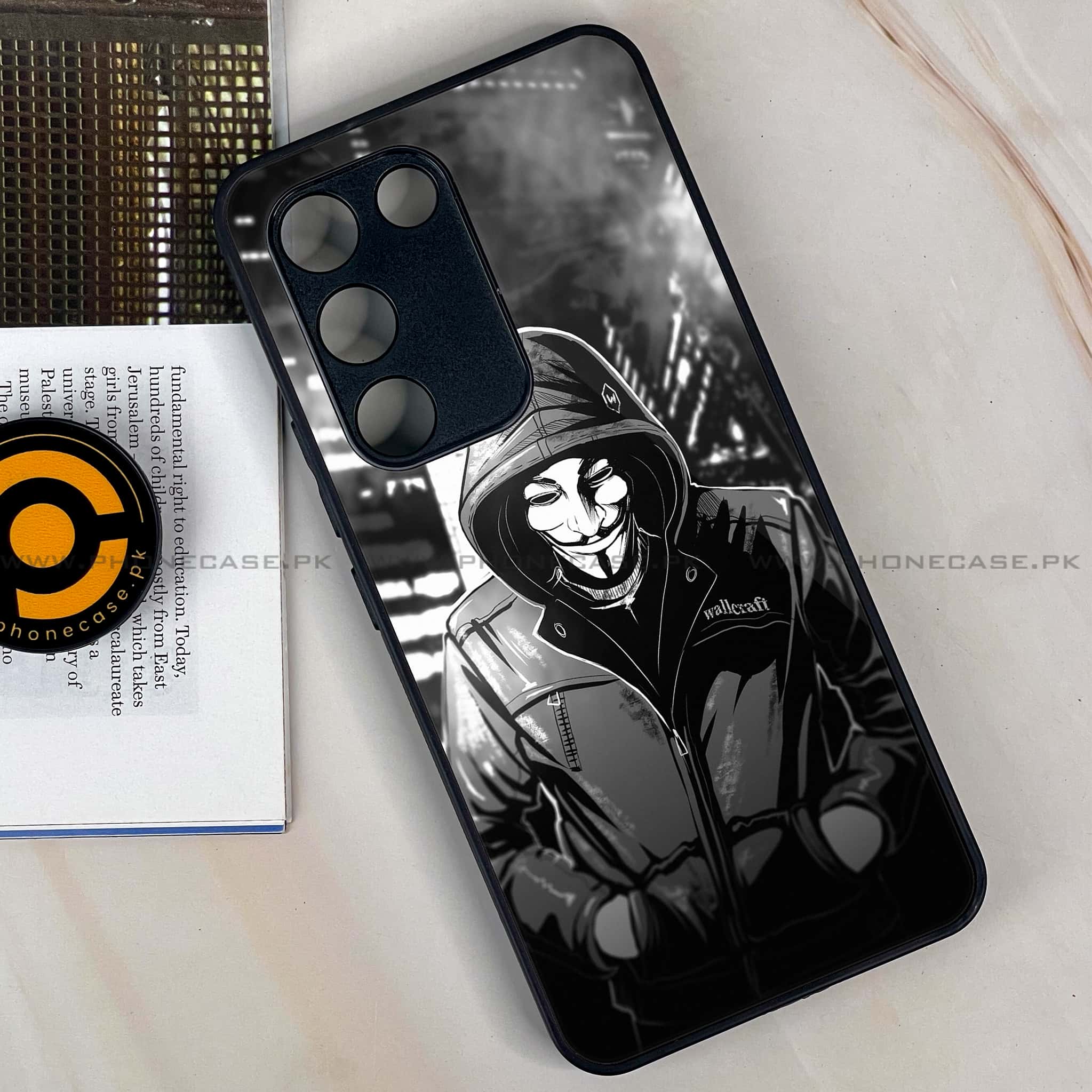 Vivo V30 Lite 4G - Anonymous 2.0 Series - Premium Metal Printed soft Bumper shock Proof Case