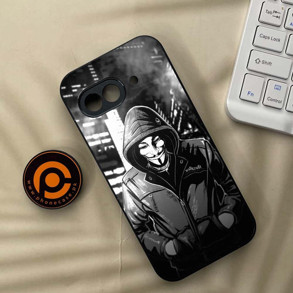 Google Pixel 9a - Anonymous 2.0 Series - Premium Metal Printed soft Bumper Shock Proof Case