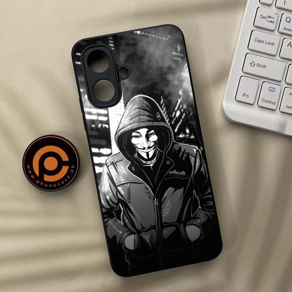 Tecno Spark Go 2 - Anonymous 2.0 Design 1 - Premium Metal Printed soft Bumper Shock Proof Case CS-40853