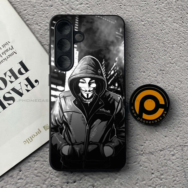 Samsung Galaxy S25 - Anonymous 2.0 Design 1 - Premium Metal Printed soft Bumper shock Proof Case CS-32103 CS-32628