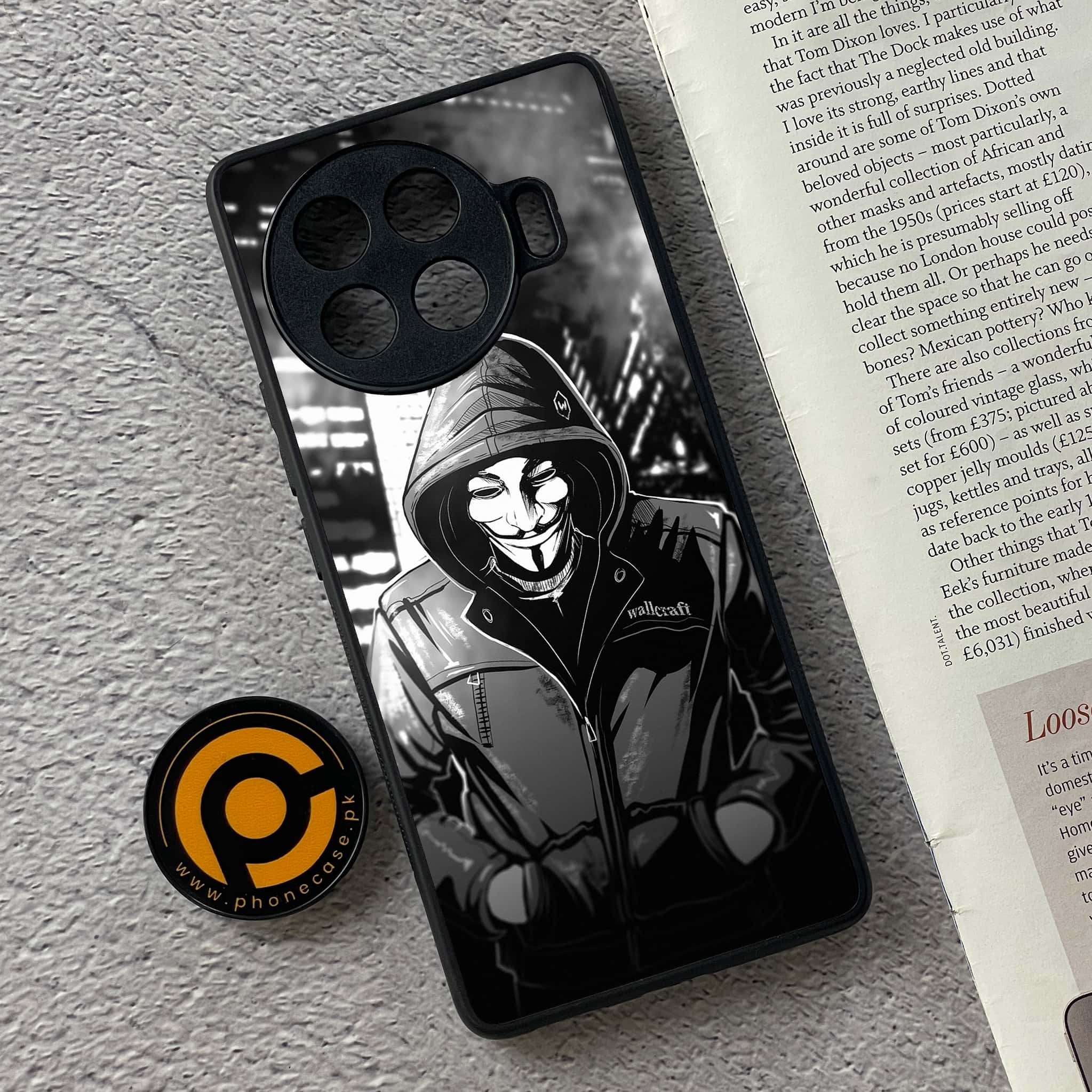 Tecno Spark 20 pro plus - Anonymous 2.0 Series - Premium Printed Glass soft Bumper shock Proof Case