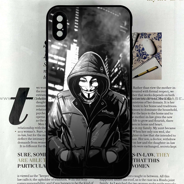 iPhone XS Max - Anonymous 2.0  - Premium Printed Glass soft Bumper shock Proof Case