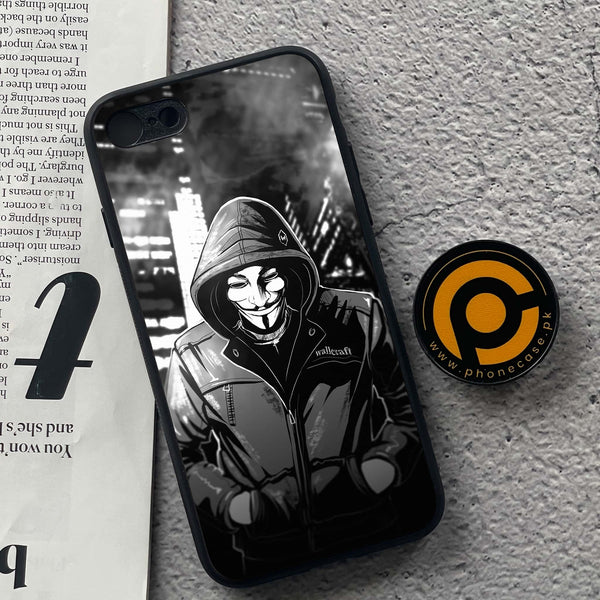 iPhone 7 / 8 - Anonymous 2.0 Series - Premium Printed Glass soft Bumper shock Proof Case