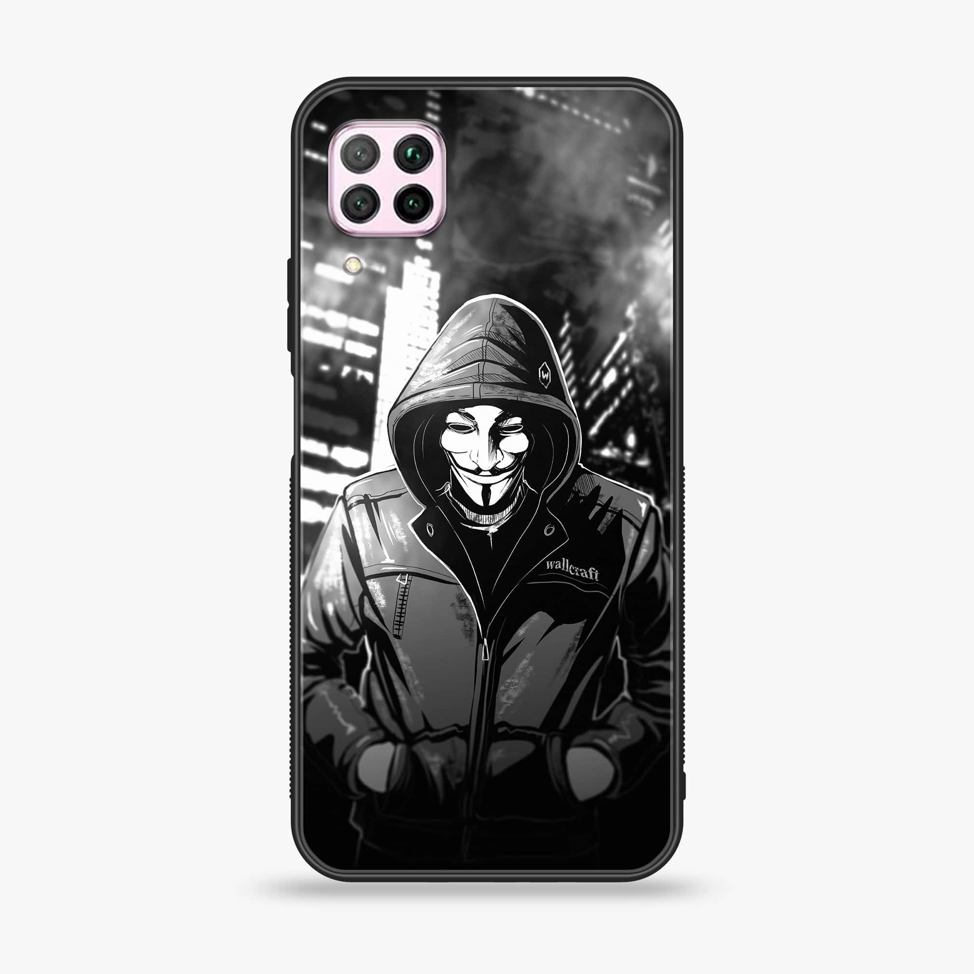 Huawei Nova 7i - Anonymous 2.0 Series - Premium Printed Glass soft Bumper shock Proof Case