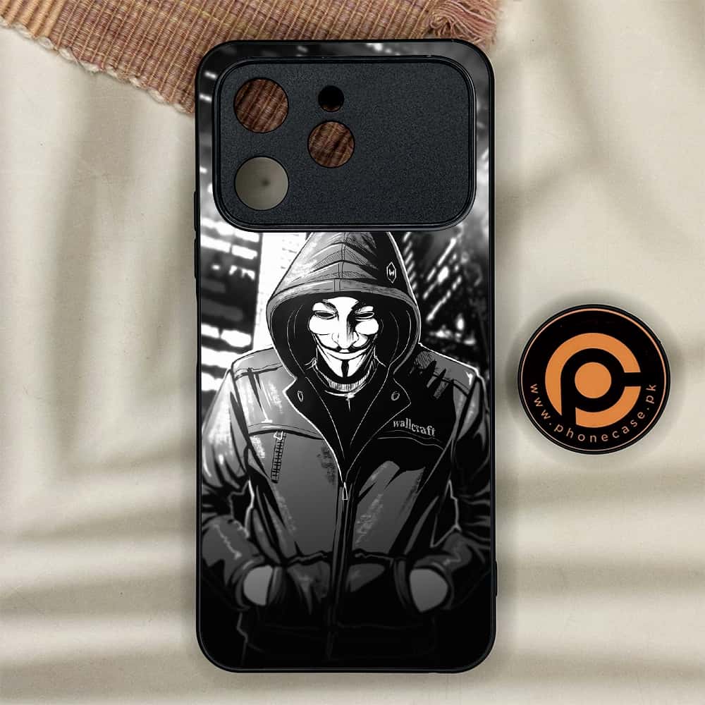 Tecno Spark 40 - Anonymous 2.0 Series - Premium Metal Printed soft Bumper shock Proof Case