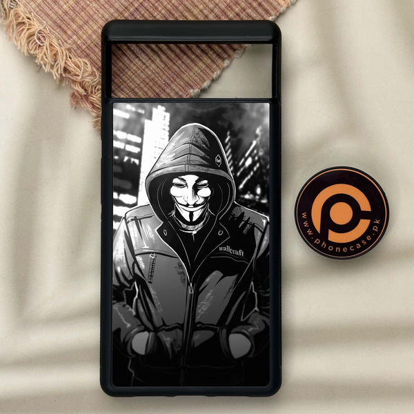 Google Pixel 6 - Anonymous 2.0 Series - Premium Metal Printed soft Bumper Shock Proof Case