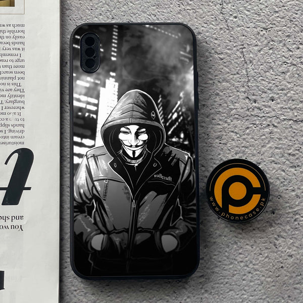 iPhone XS Max - Anonymous 2.0 Series  - Premium Metal Printed soft Bumper shock Proof Case