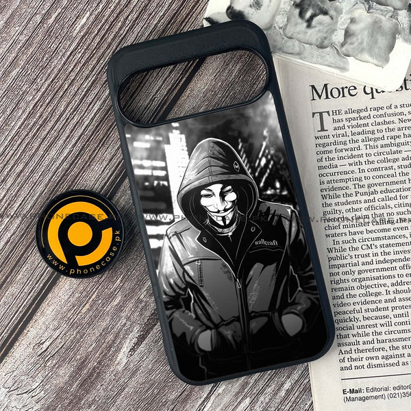 Google Pixel 9 - Anonymous 2.0 Series - Premium Metal Printed soft Bumper Shock Proof Case