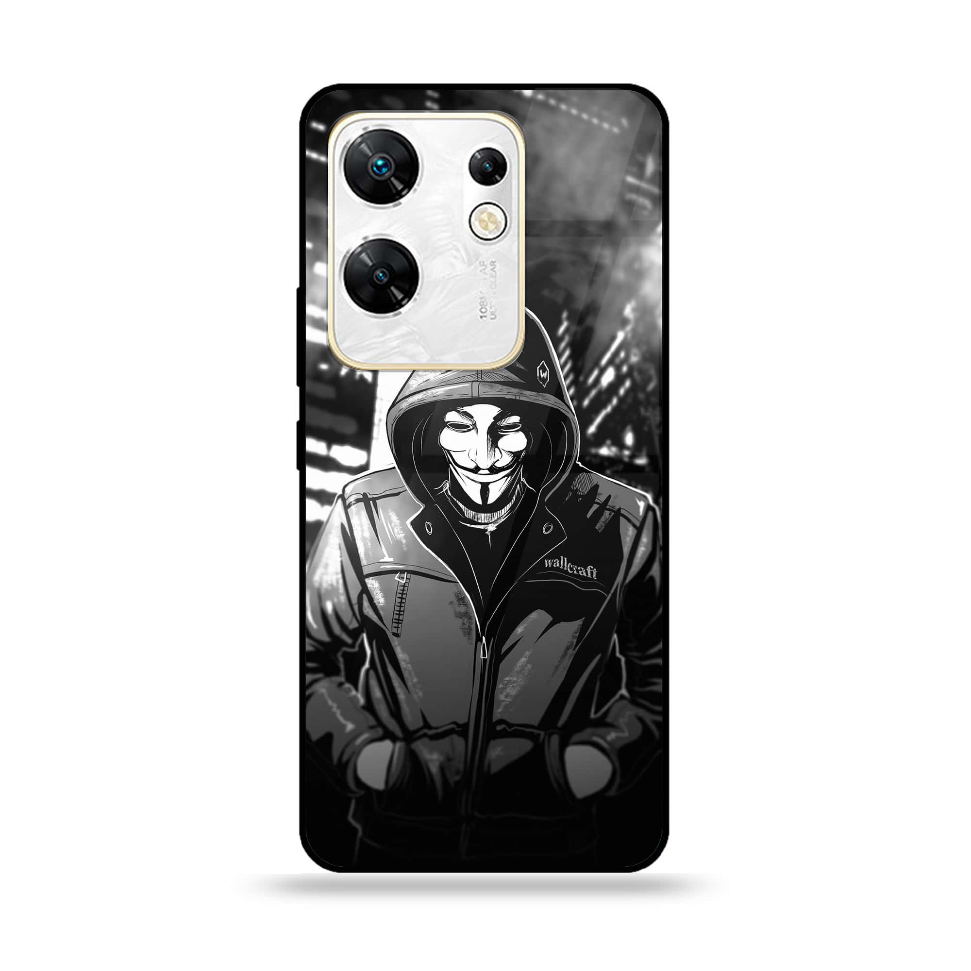 Infinix Zero 30 4G - Anonymous 2.0 Series - Premium Printed Glass soft Bumper shock Proof Case