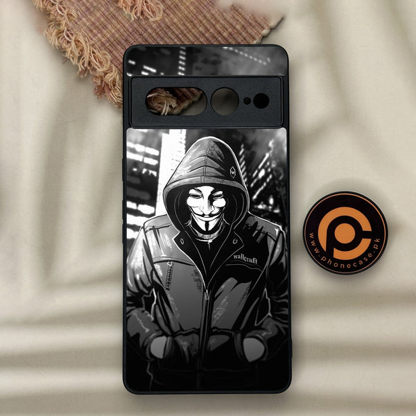Google Pixel 7 Pro - Anonymous 2.0 Series - Premium Metal Printed soft Bumper Shock Proof Case