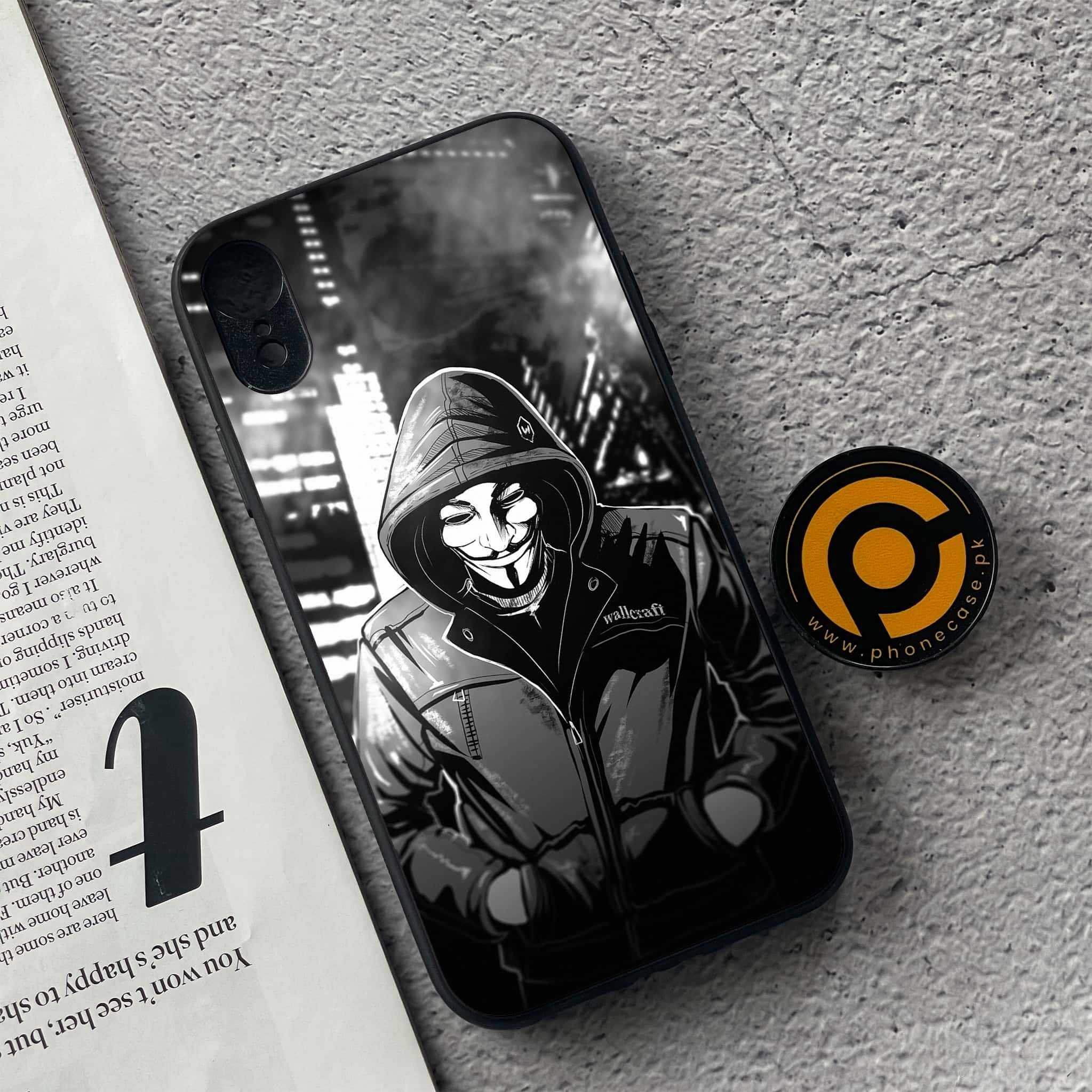 iPhone XR - Anonymous 2.0 Series - Premium Metal Printed soft Bumper shock Proof Case