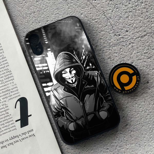iPhone XR - Anonymous 2.0 Series - Premium Metal Printed soft Bumper shock Proof Case
