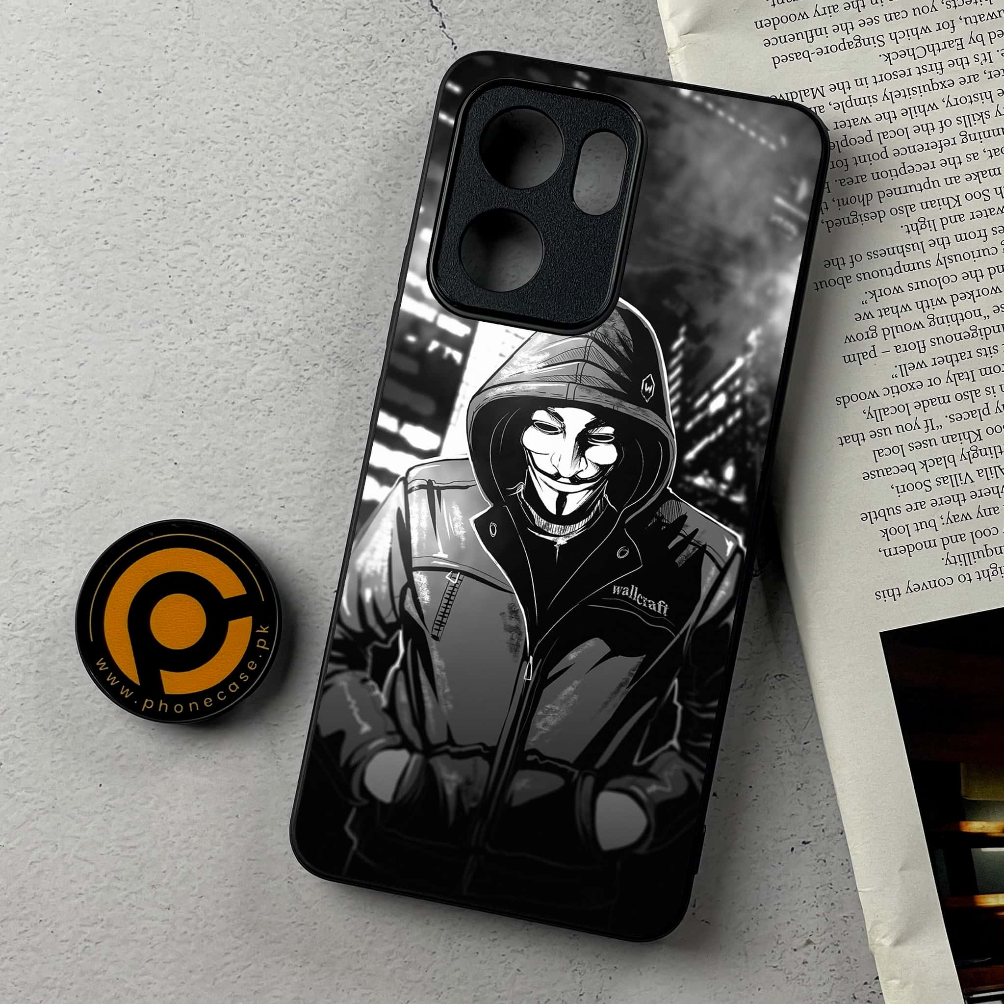 Oppo Reno 13F - Anonymous 2.0 Series - Premium Metal Printed Soft Bumper Shockproof Case