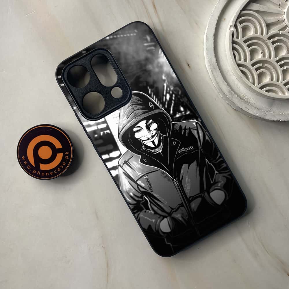 Oppo Reno 14 5G - Anonymous 2.0 Series - Premium Metal Printed soft Bumper shock Proof Case