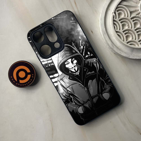 Oppo Reno 14 5G - Anonymous 2.0 Series - Premium Metal Printed soft Bumper shock Proof Case