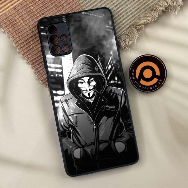 Samsung Galaxy A71 - Anonymous 2.0 Series - Premium Metal Printed soft Bumper shock Proof Case