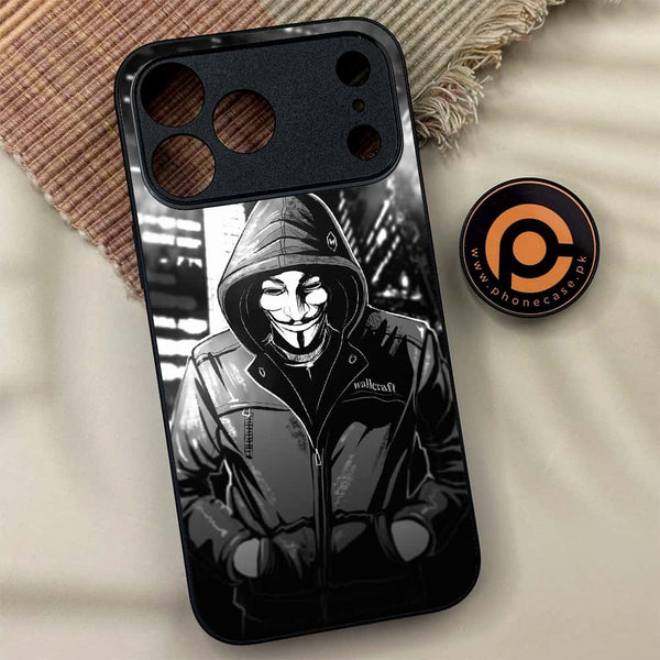 iPhone 17 Pro Max - Anonymous 2.0 Series - Premium Metal Printed soft Bumper shock Proof Case