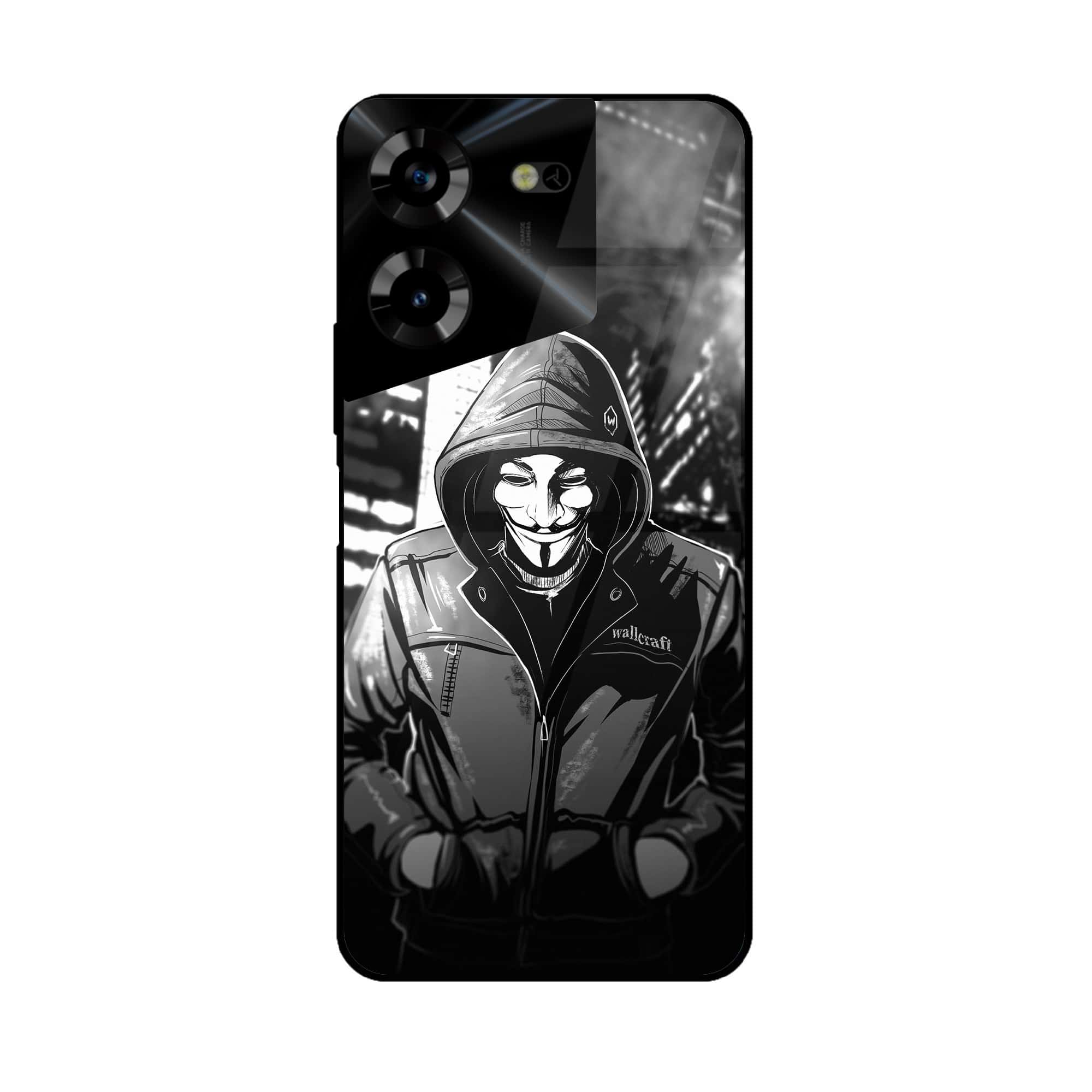 Tecno Pova 5 Pro - Anonymous 2.0 Series - Premium Printed Glass soft Bumper shock Proof Case
