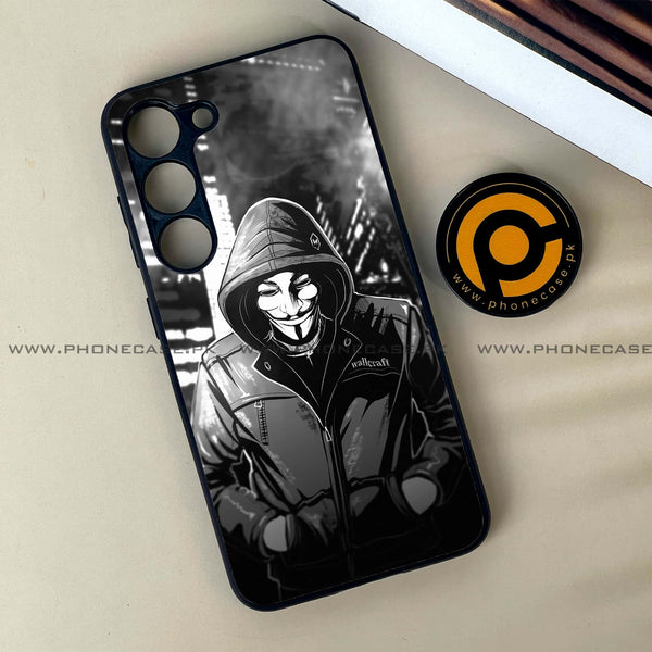 Samsung Galaxy S23 - Anonymous 2.0 Series - Premium Metal Printed soft Bumper shock Proof Case